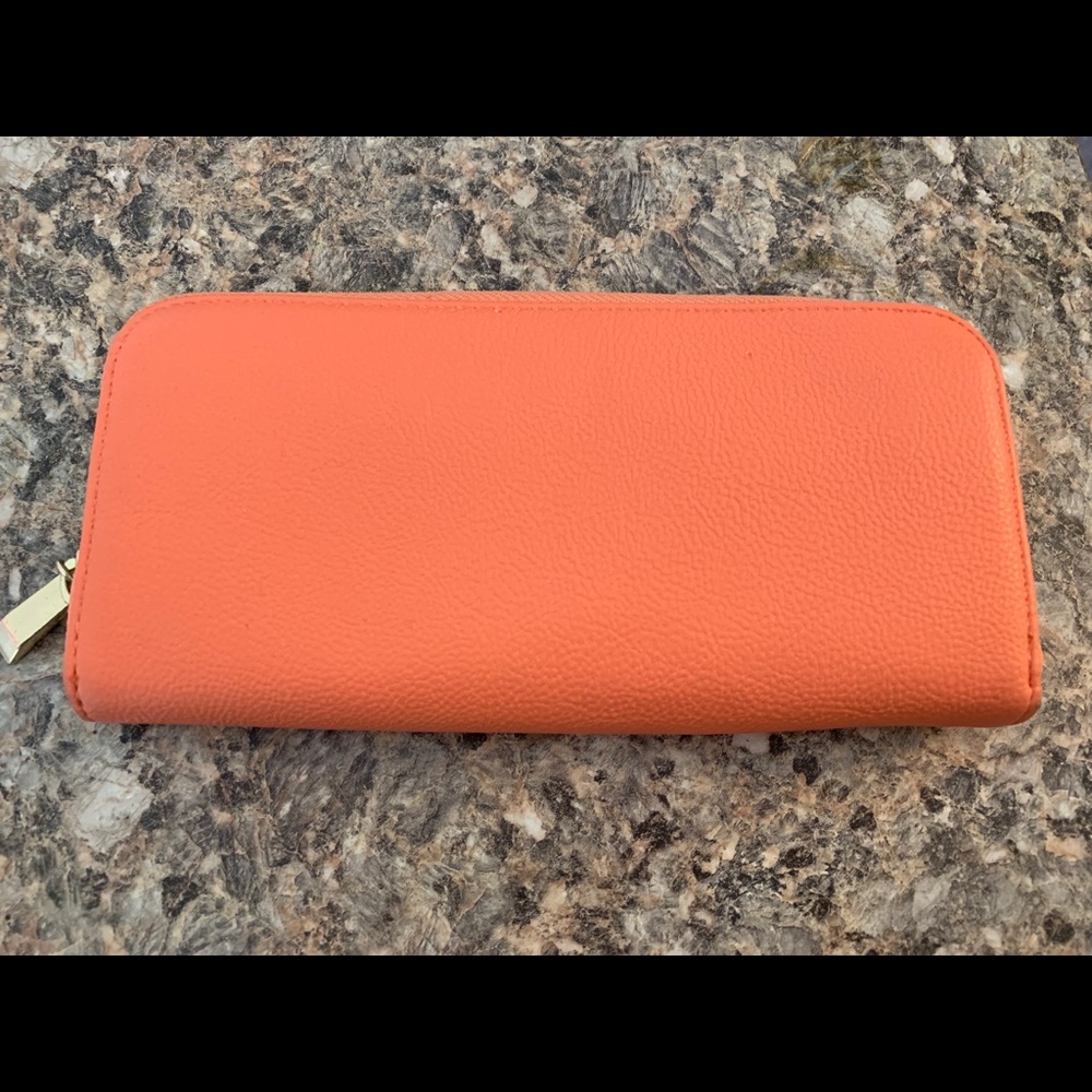 Coral pink wallet